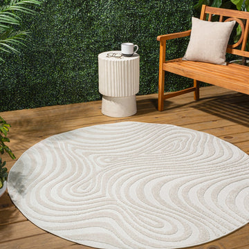 Maribo Abstract Groovy Striped Area Rug